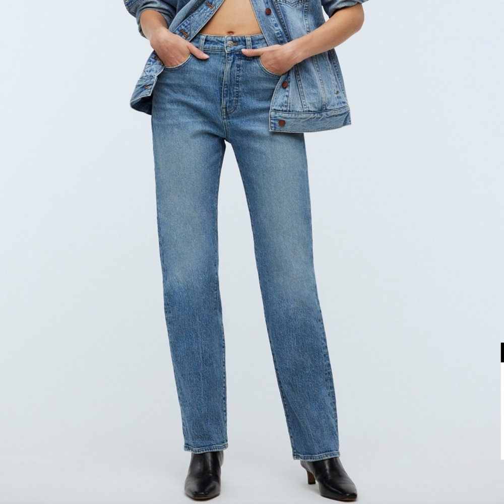 MADEWELL the 90’s Petite Crease Edition Straight Jeans